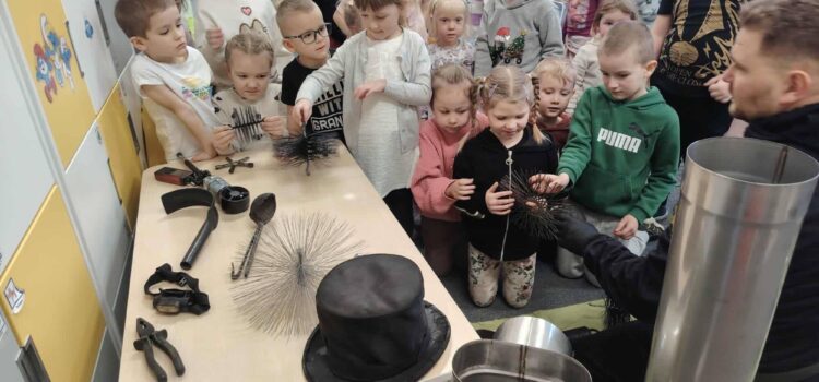 Wizyta kominiarza w przedszkolu.